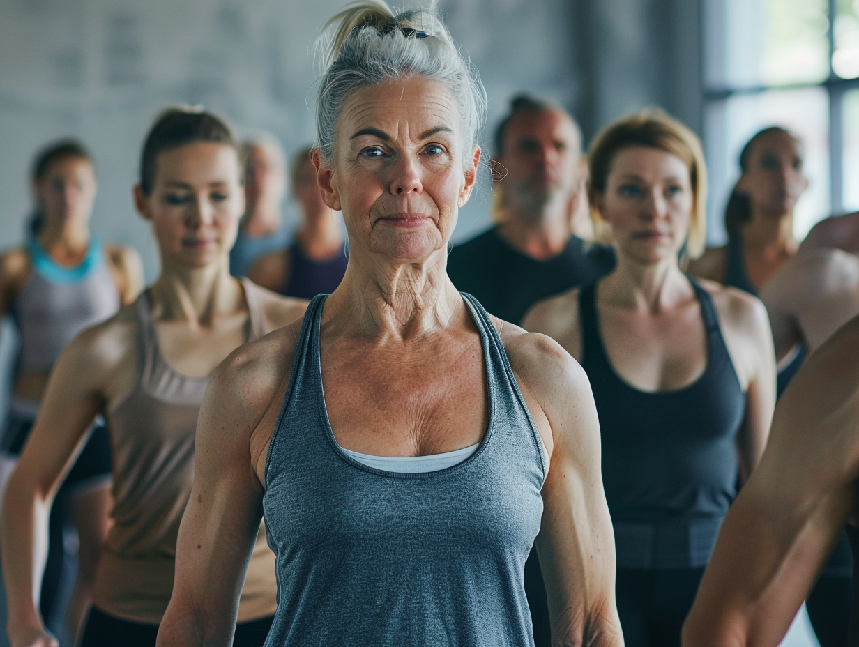 Активні люди різного віку займаються фітнесом